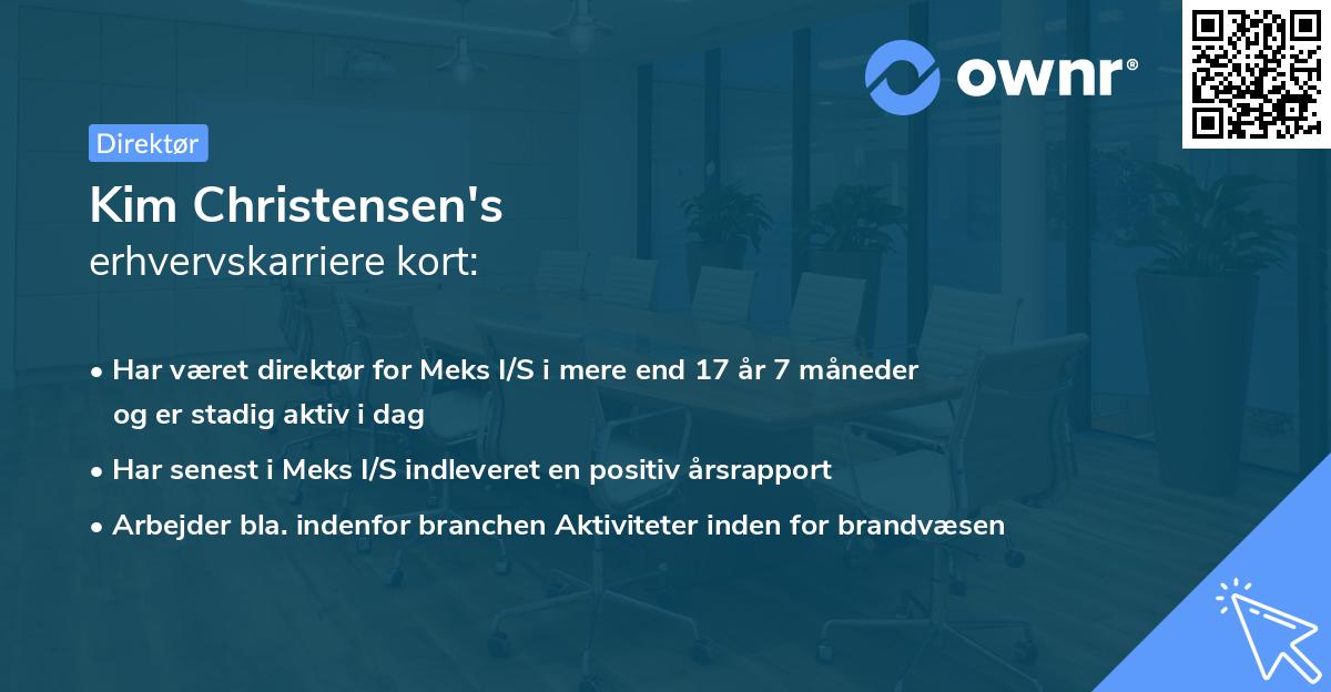 Kim Christensen's erhvervskarriere kort