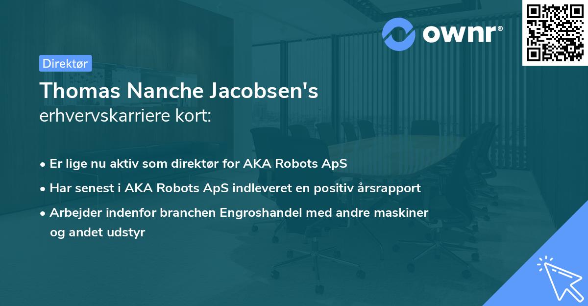 Thomas Nanche Jacobsen's erhvervskarriere kort