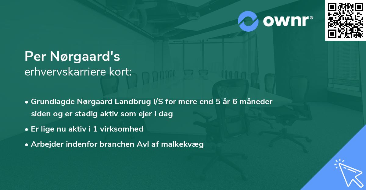 Per Nørgaard's erhvervskarriere kort