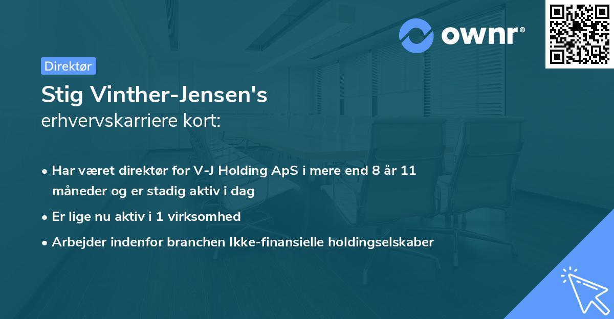 Stig Vinther-Jensen's erhvervskarriere kort
