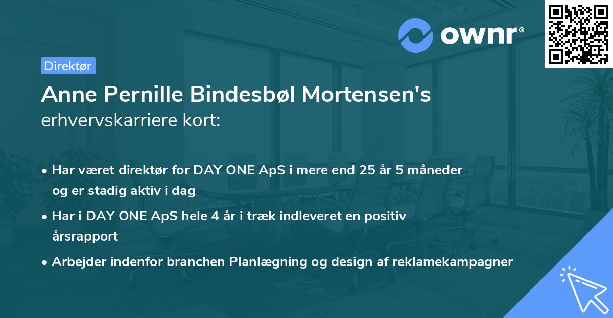Anne Pernille Bindesbøl Mortensen's erhvervskarriere kort