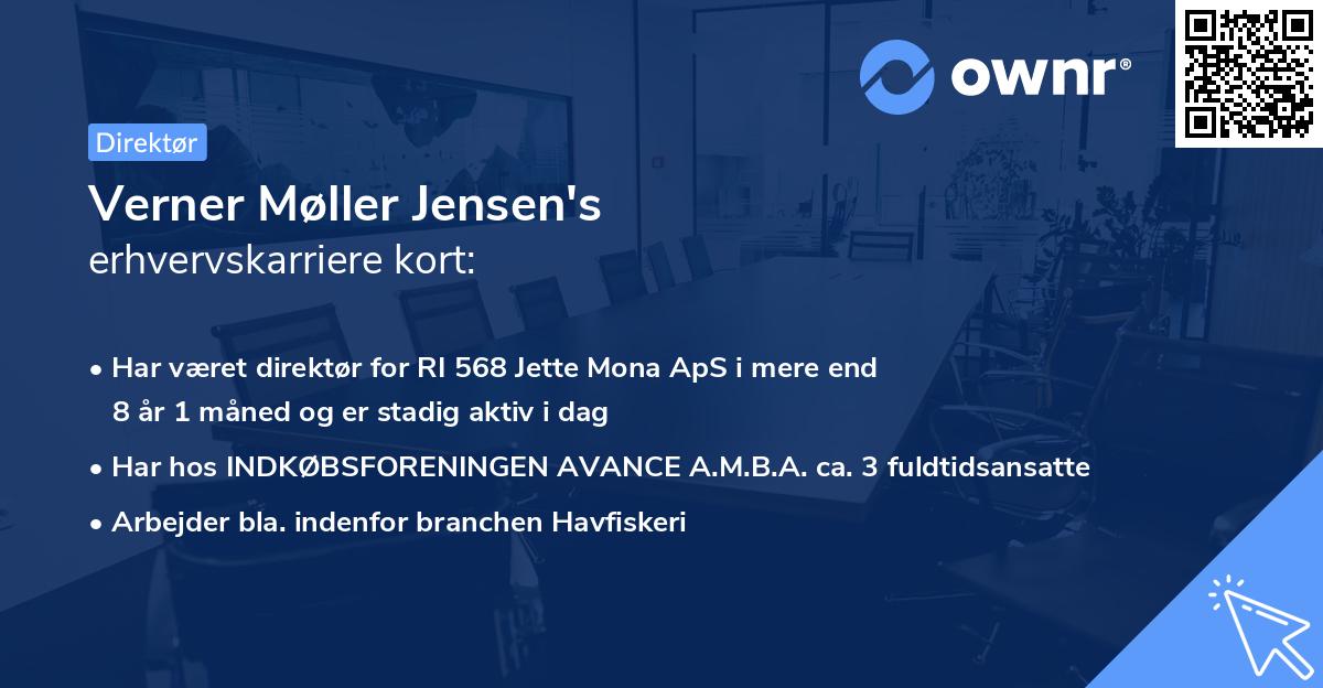 Verner Møller Jensen's erhvervskarriere kort