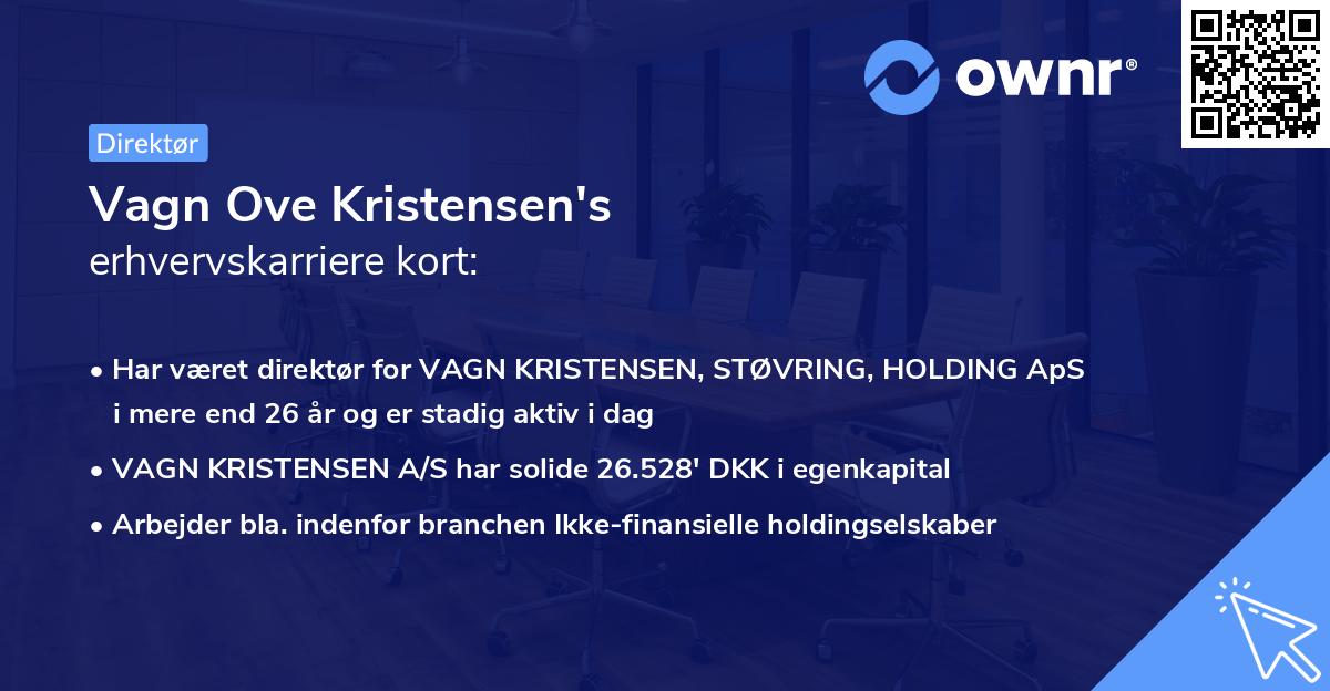 Vagn Ove Kristensen's erhvervskarriere kort