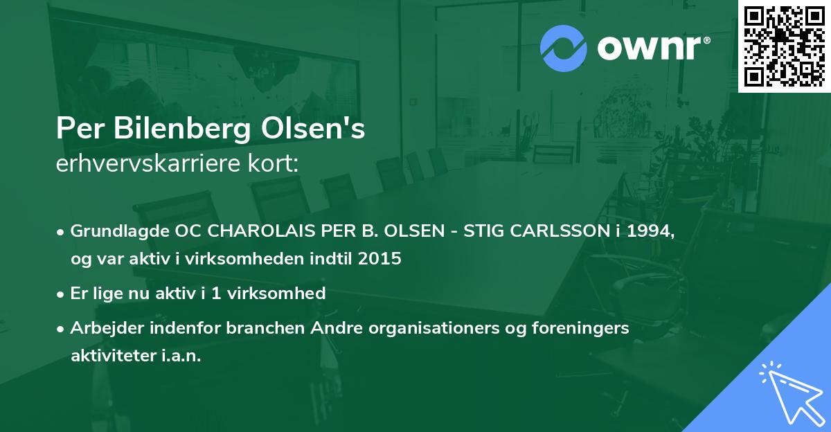 Per Bilenberg Olsen's erhvervskarriere kort