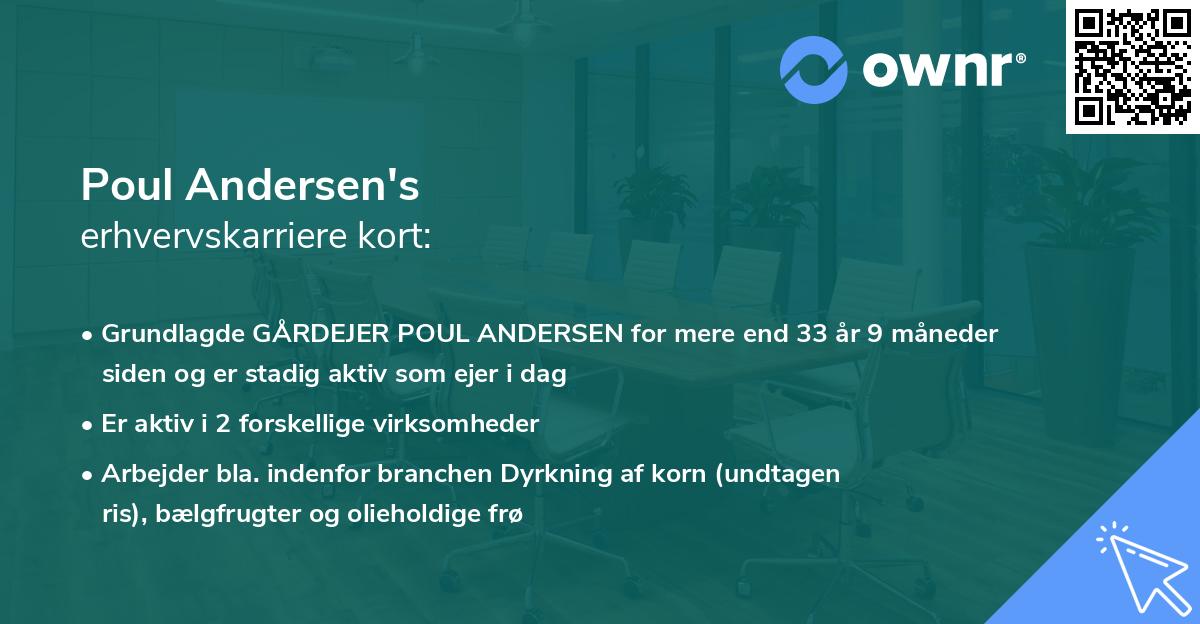Poul Andersen's erhvervskarriere kort