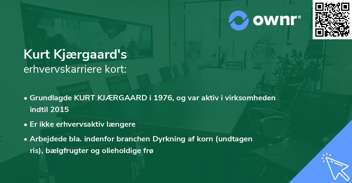 Kurt Kjærgaard's erhvervskarriere kort