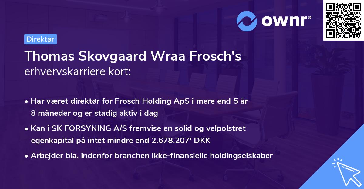 Thomas Skovgaard Wraa Frosch's erhvervskarriere kort