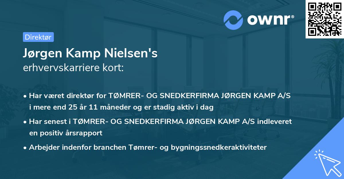 Jørgen Kamp Nielsen's erhvervskarriere kort
