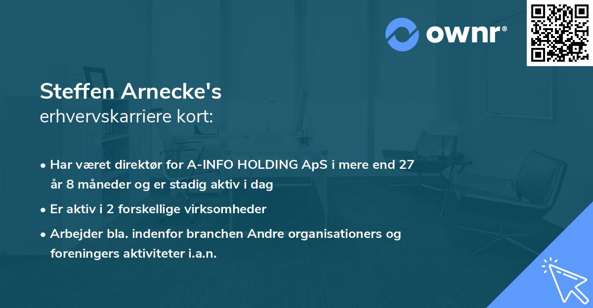 Steffen Arnecke's erhvervskarriere kort