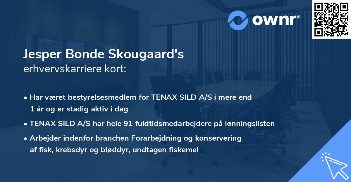 Jesper Bonde Skougaard's erhvervskarriere kort