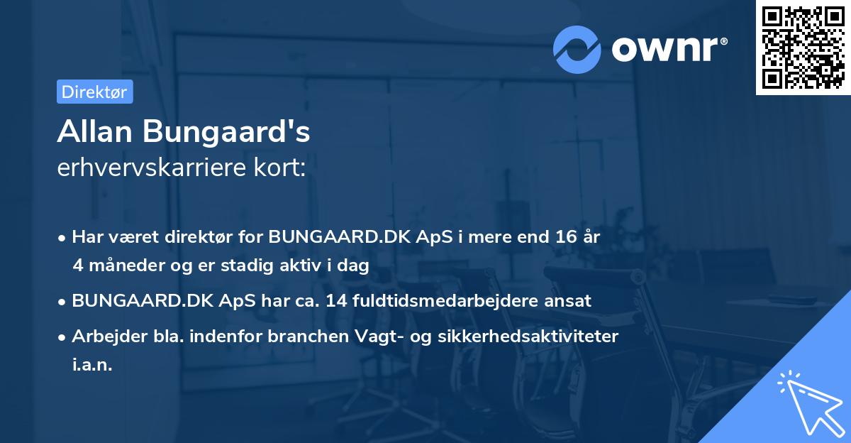 Allan Bungaard's erhvervskarriere kort