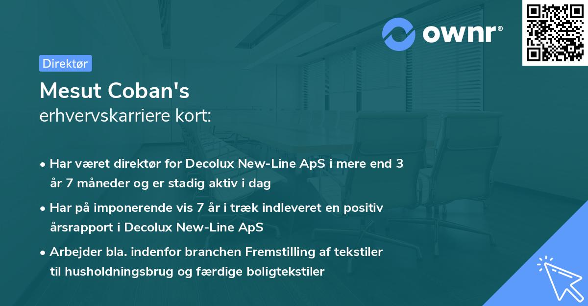 Mesut Coban's erhvervskarriere kort