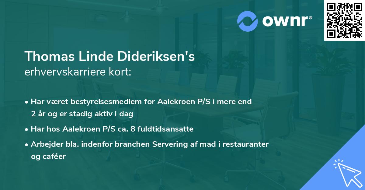 Thomas Linde Dideriksen's erhvervskarriere kort