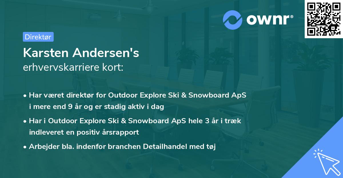 Karsten Andersen's erhvervskarriere kort