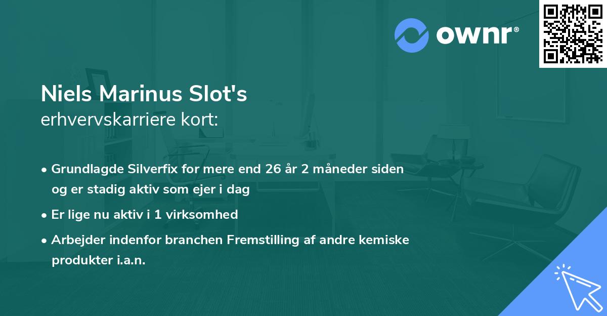 Niels Marinus Slot's erhvervskarriere kort