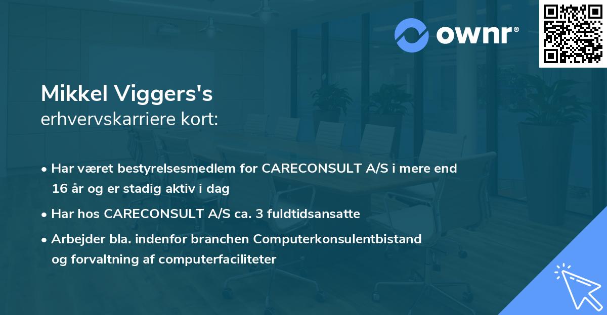 Mikkel Viggers's erhvervskarriere kort