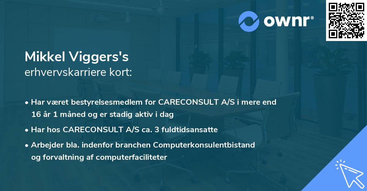 Mikkel Viggers's erhvervskarriere kort