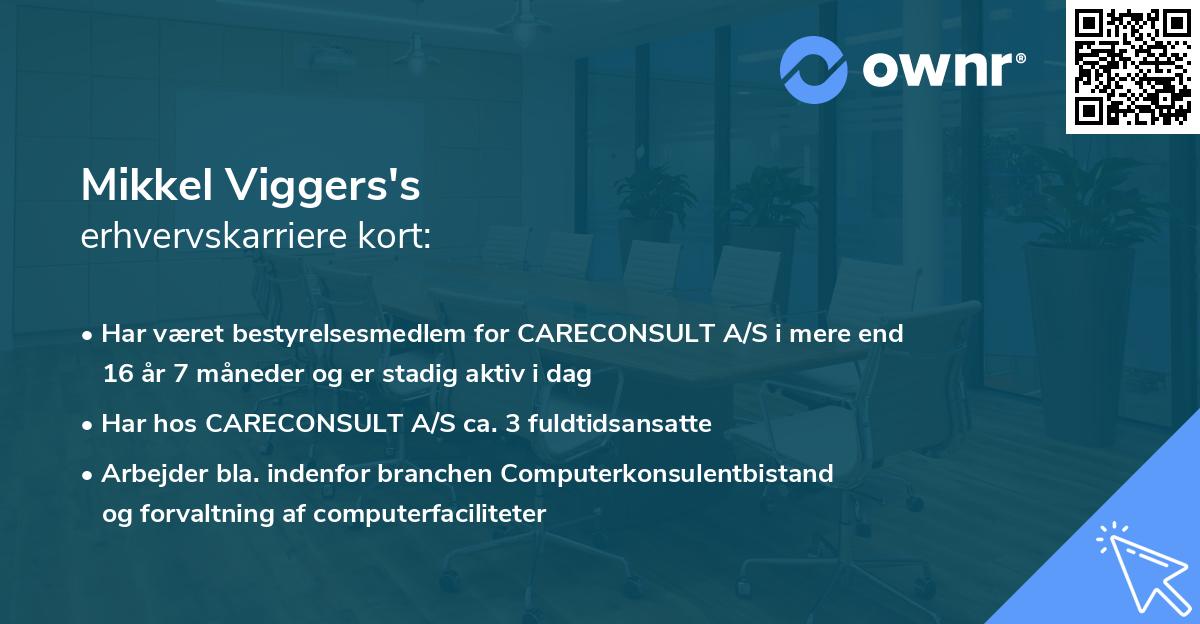 Mikkel Viggers's erhvervskarriere kort