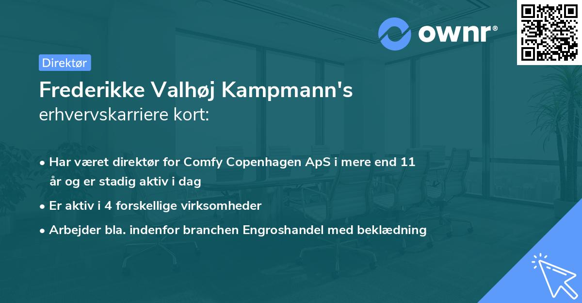 Frederikke Valhøj Kampmann's erhvervskarriere kort
