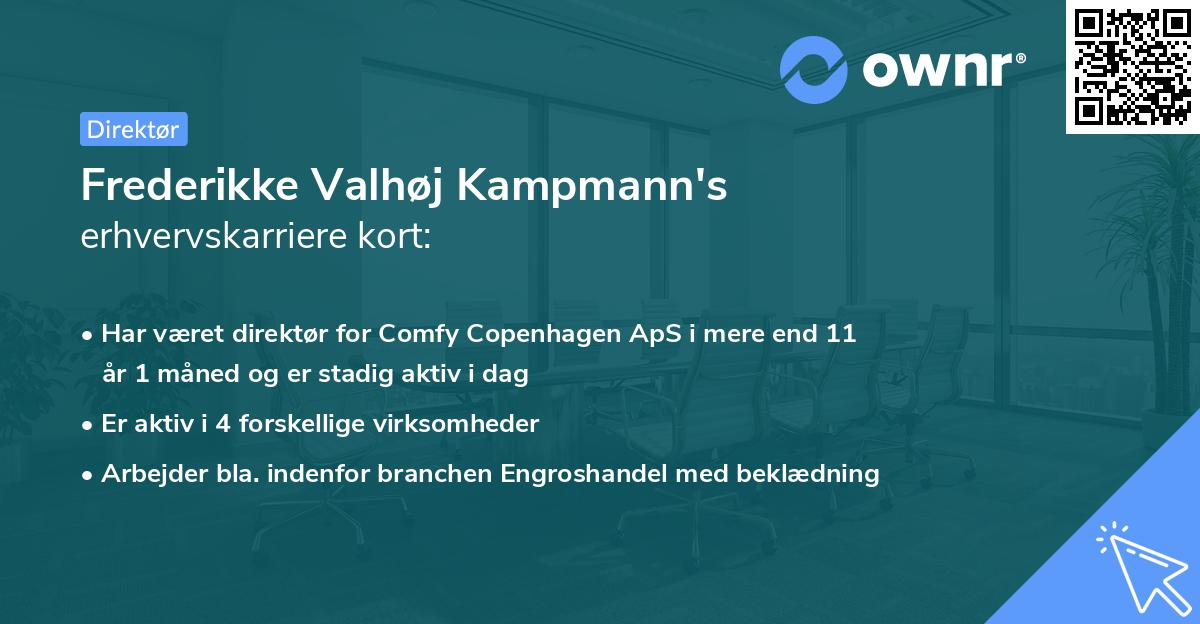 Frederikke Valhøj Kampmann's erhvervskarriere kort