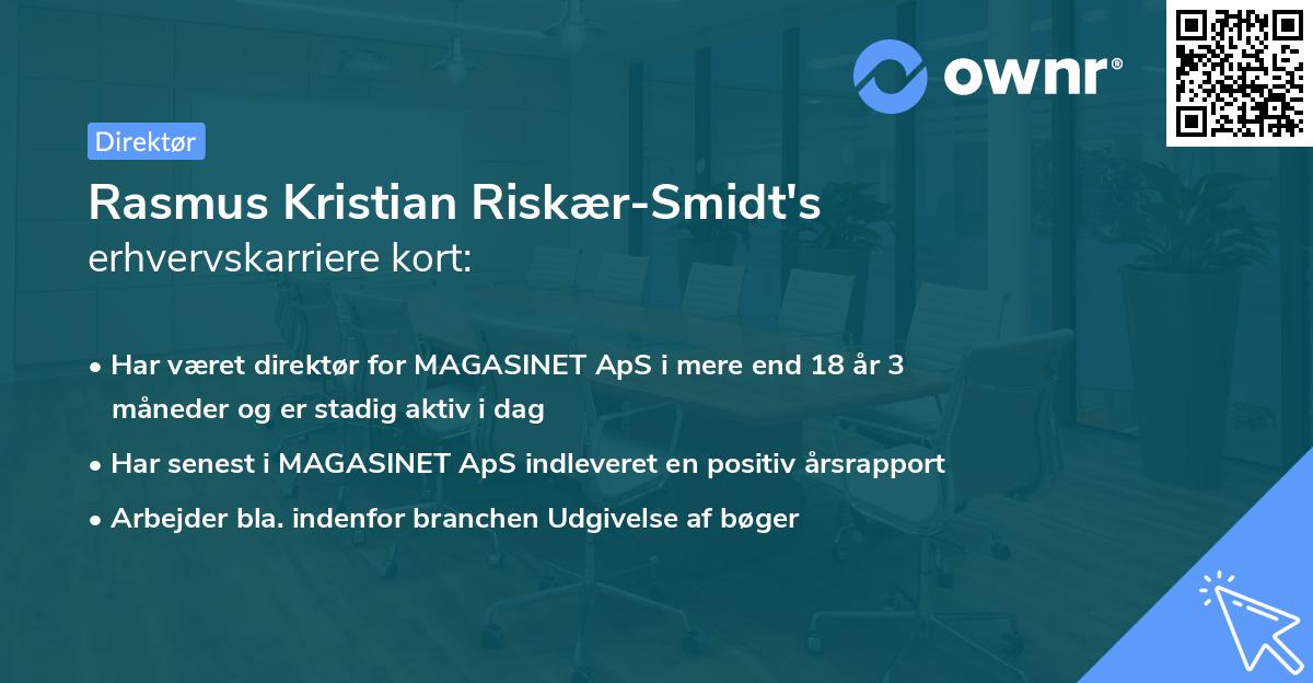 Rasmus Kristian Riskær-Smidt's erhvervskarriere kort