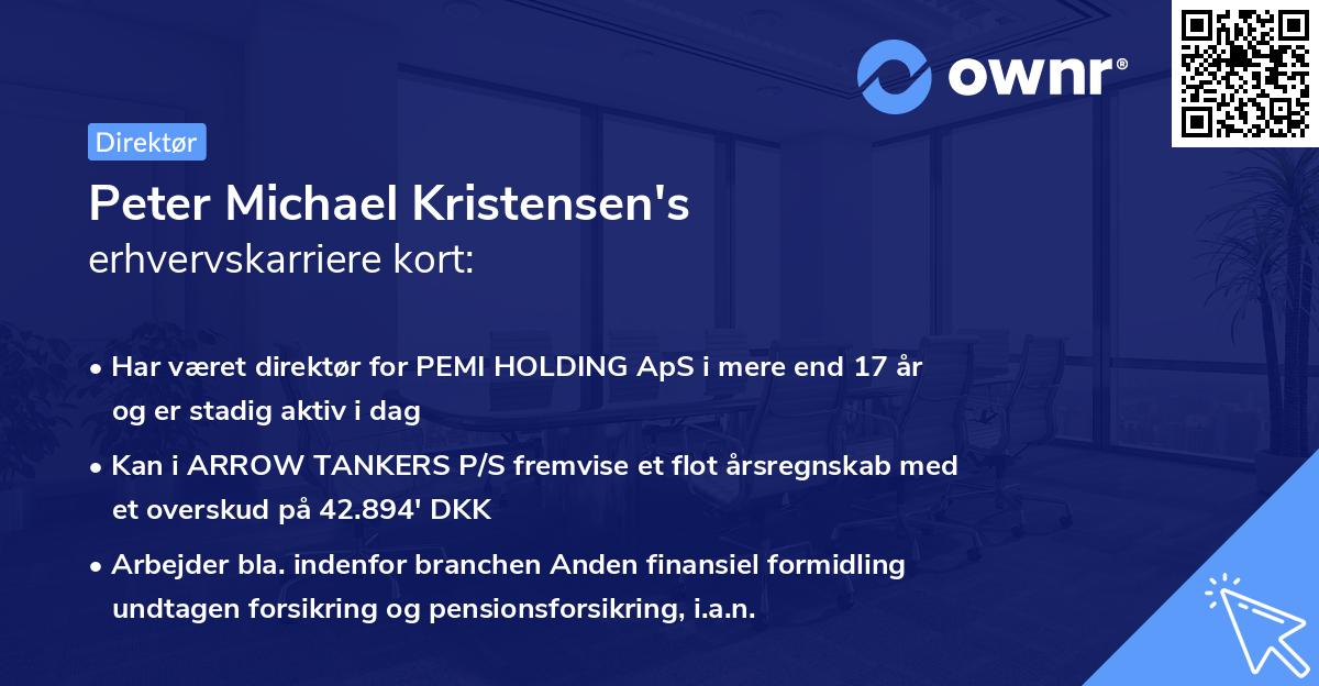 Peter Michael Kristensen's erhvervskarriere kort