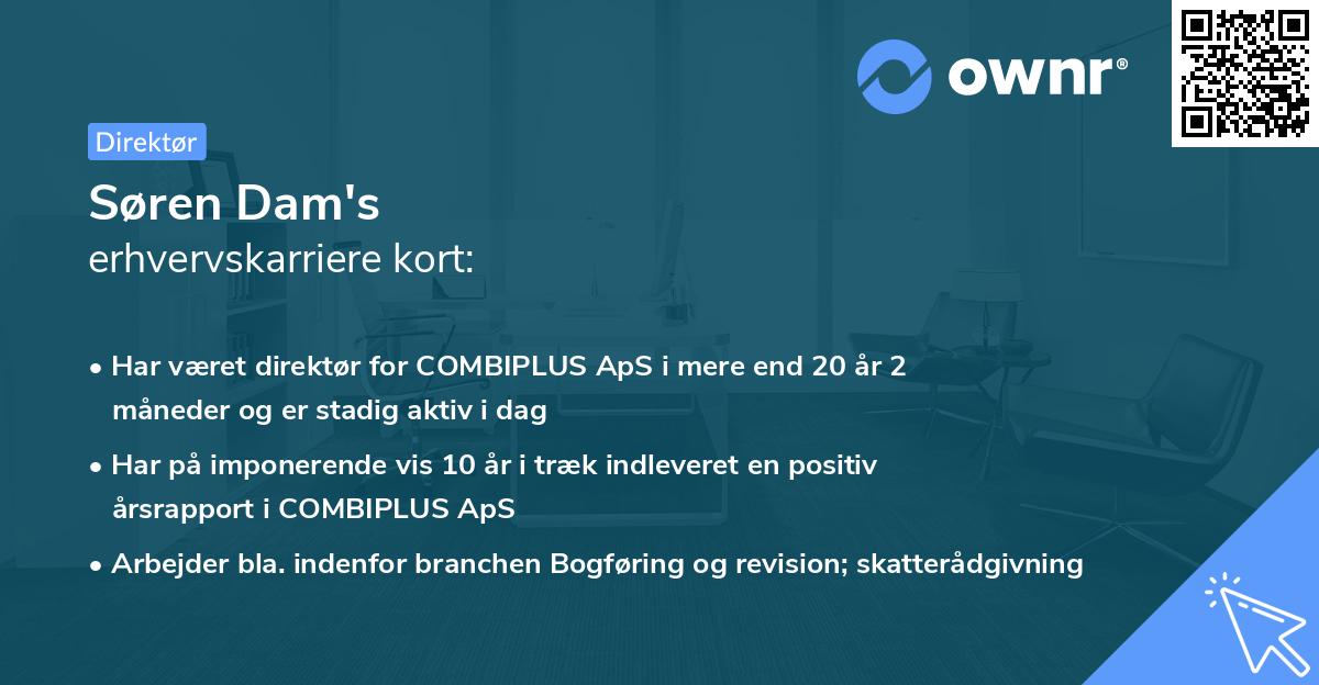 Søren Dam's erhvervskarriere kort