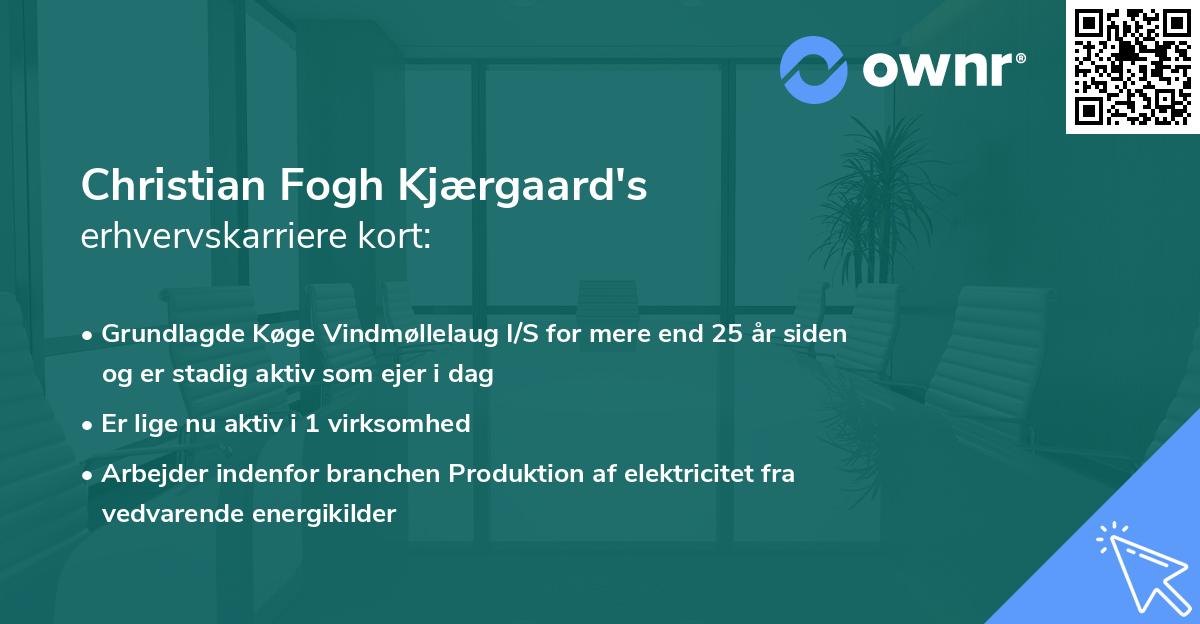 Christian Fogh Kjærgaard's erhvervskarriere kort