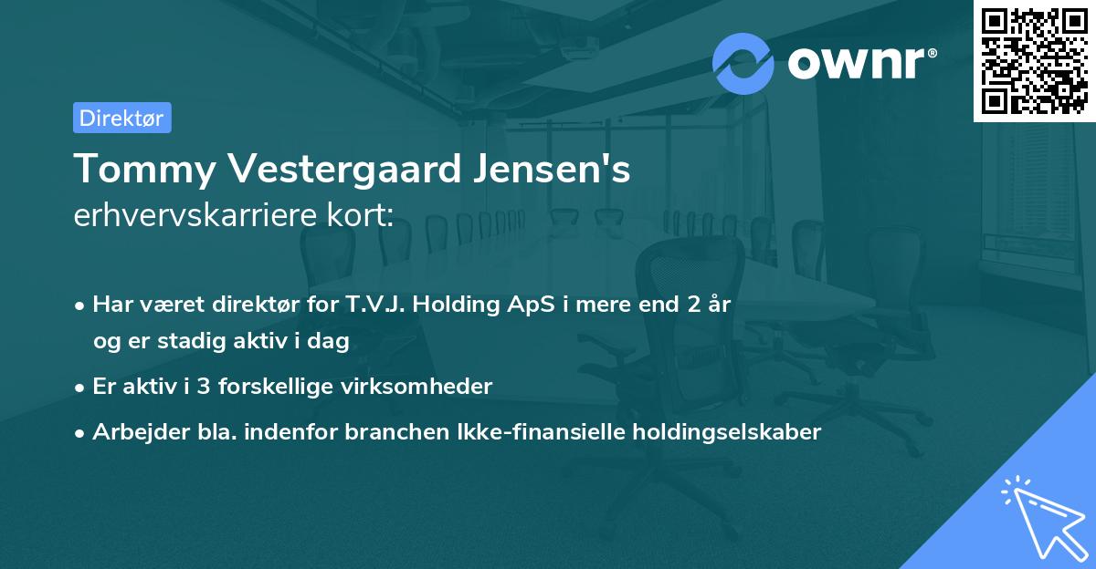 Tommy Vestergaard Jensen's erhvervskarriere kort