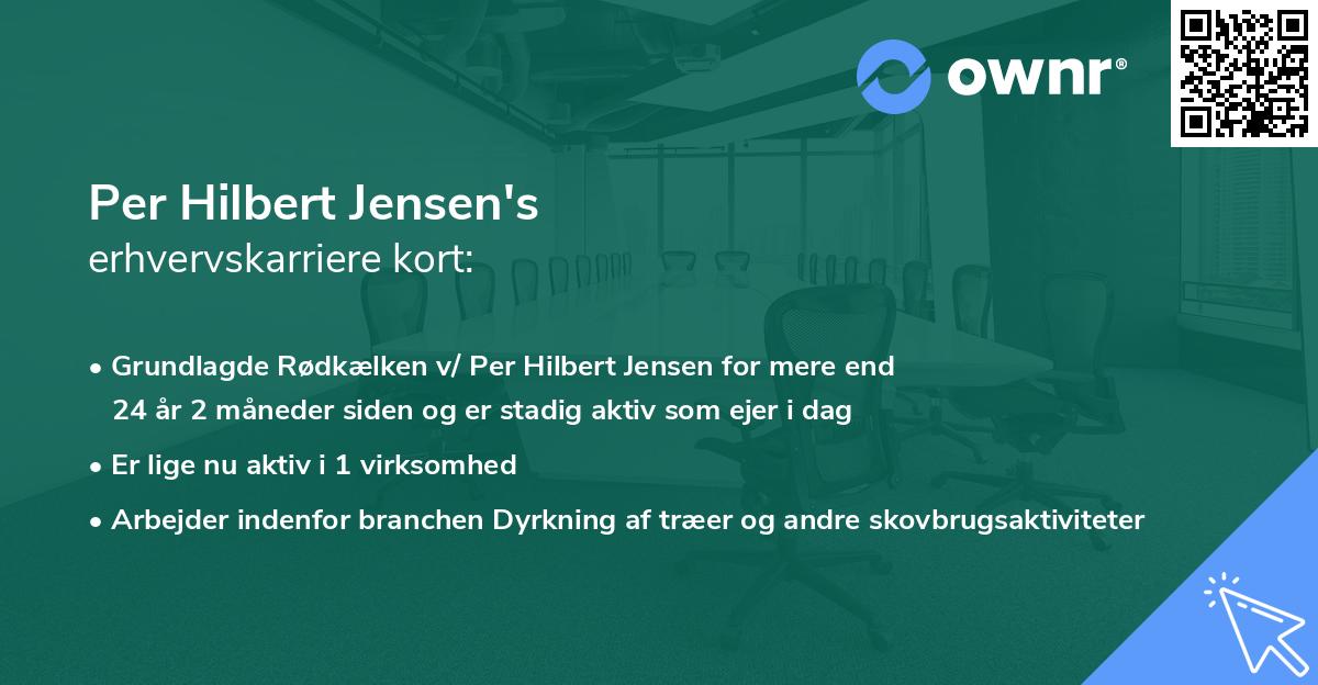 Per Hilbert Jensen's erhvervskarriere kort
