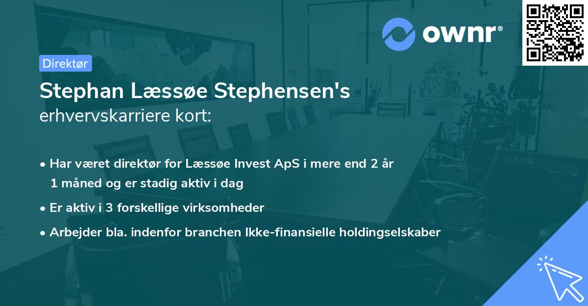 Stephan Læssøe Stephensen's erhvervskarriere kort