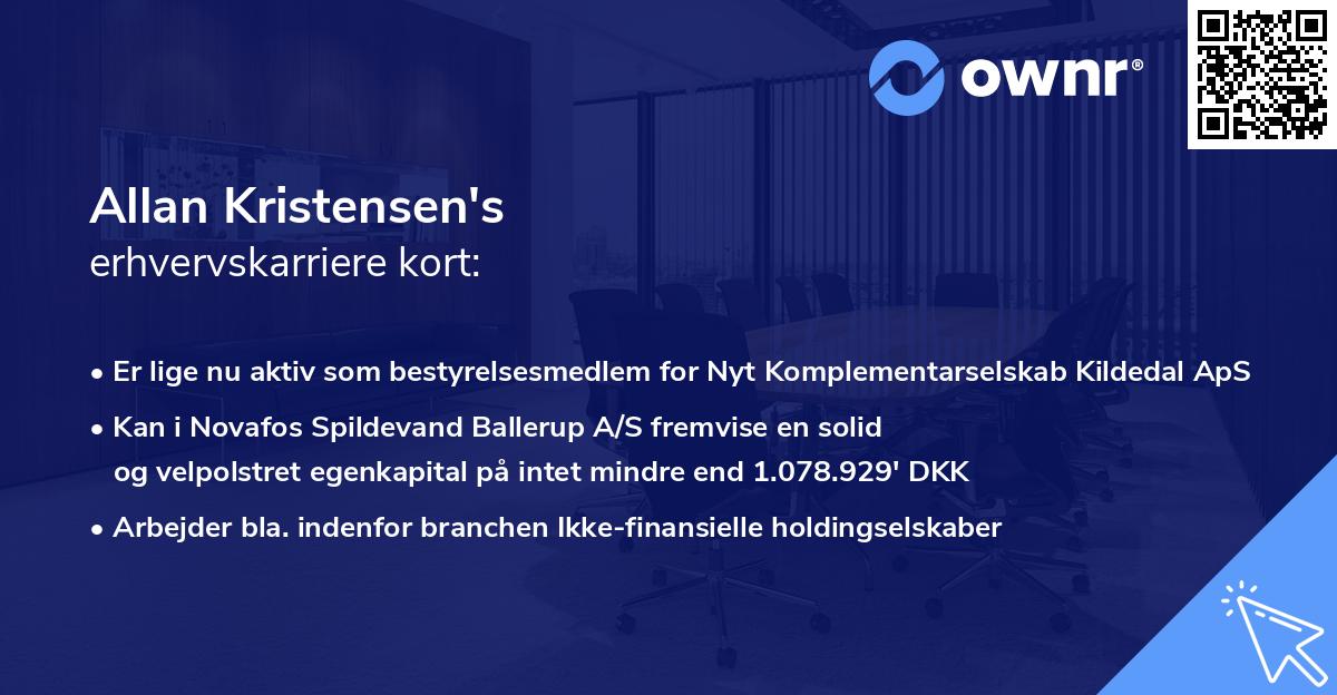 Allan Kristensen's erhvervskarriere kort