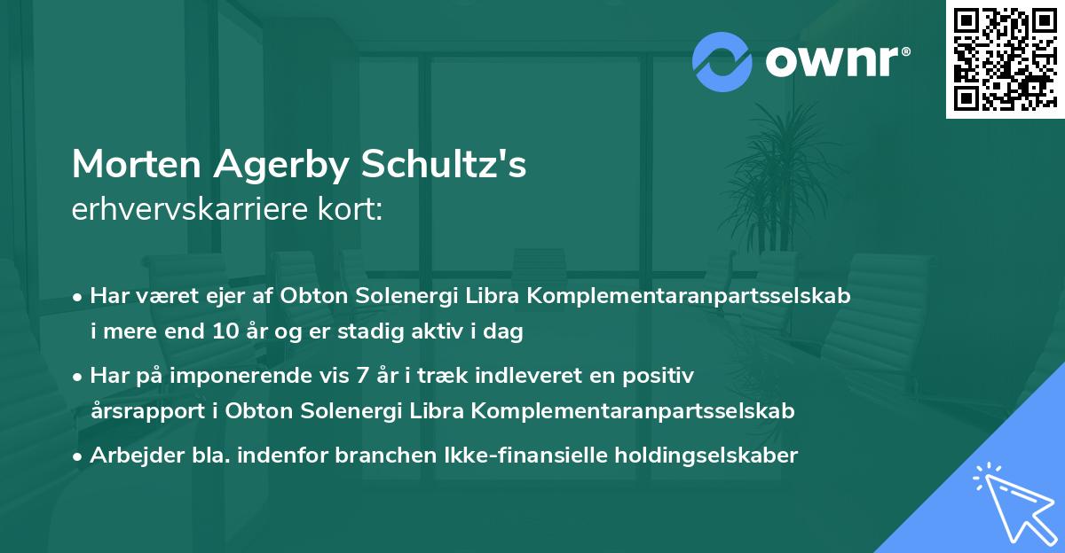 Morten Agerby Schultz's erhvervskarriere kort