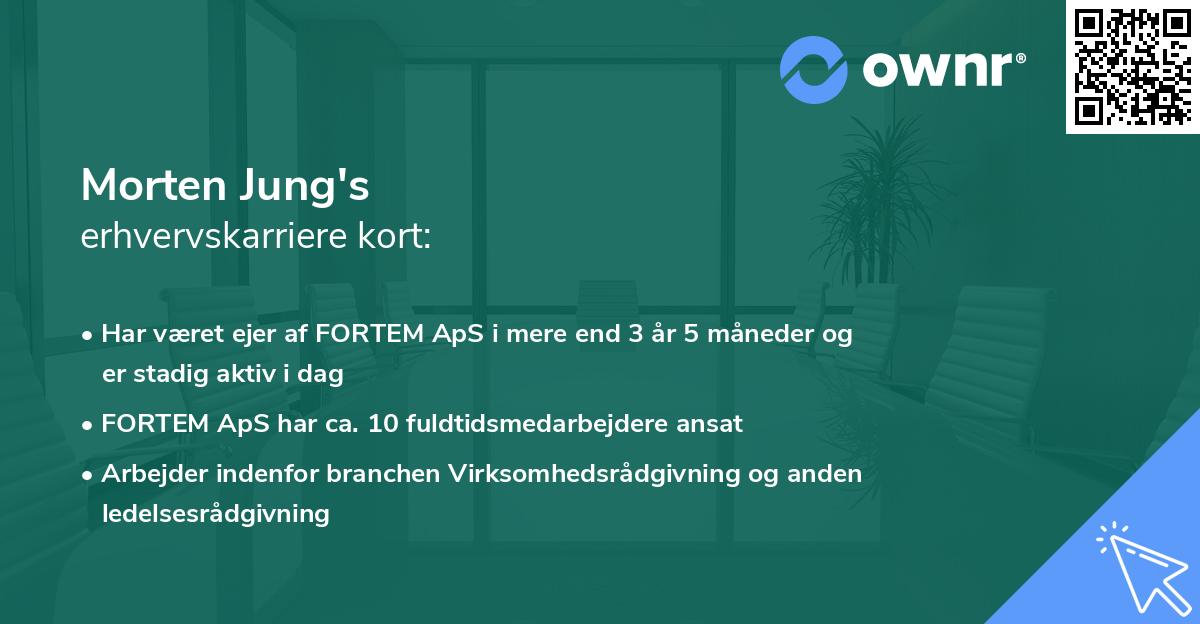 Morten Jung's erhvervskarriere kort