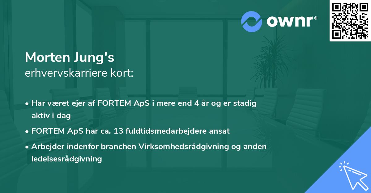 Morten Jung's erhvervskarriere kort