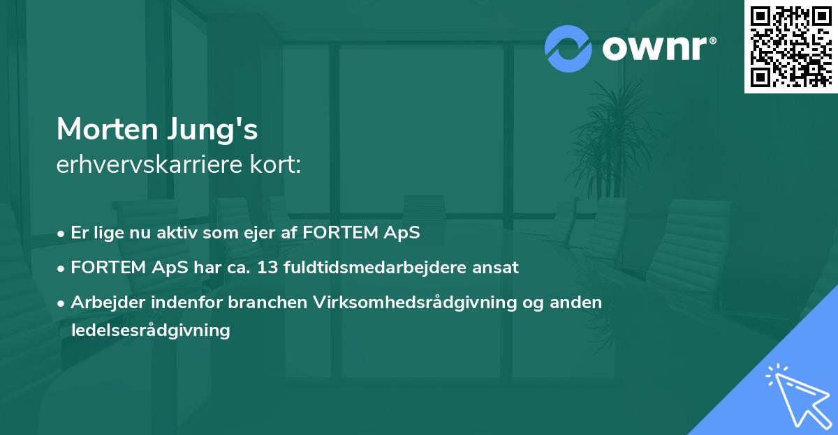 Morten Jung's erhvervskarriere kort