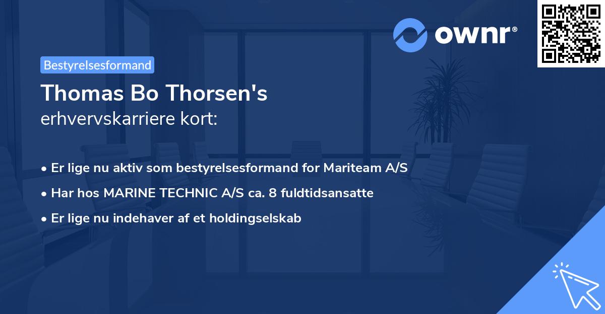 Thomas Bo Thorsen's erhvervskarriere kort