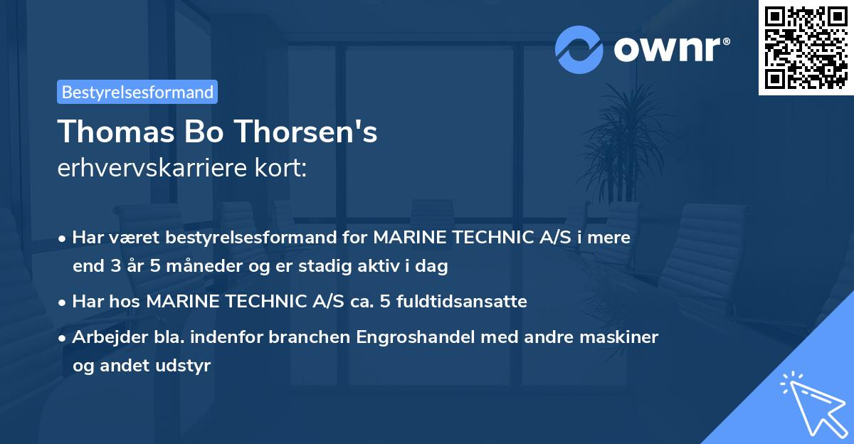 Thomas Bo Thorsen's erhvervskarriere kort