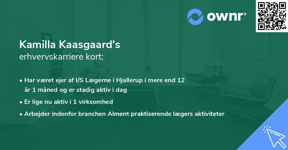Kamilla Kaasgaard's erhvervskarriere kort