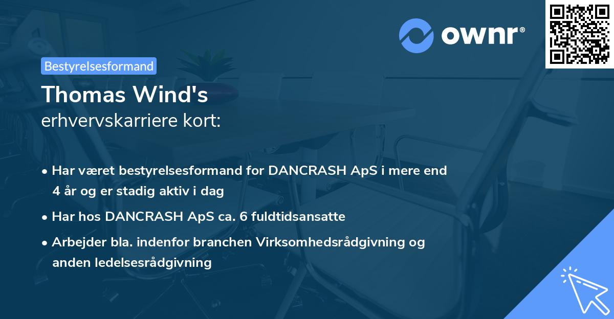 Thomas Wind's erhvervskarriere kort