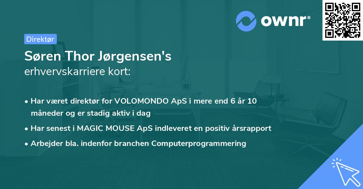 Søren Thor Jørgensen's erhvervskarriere kort