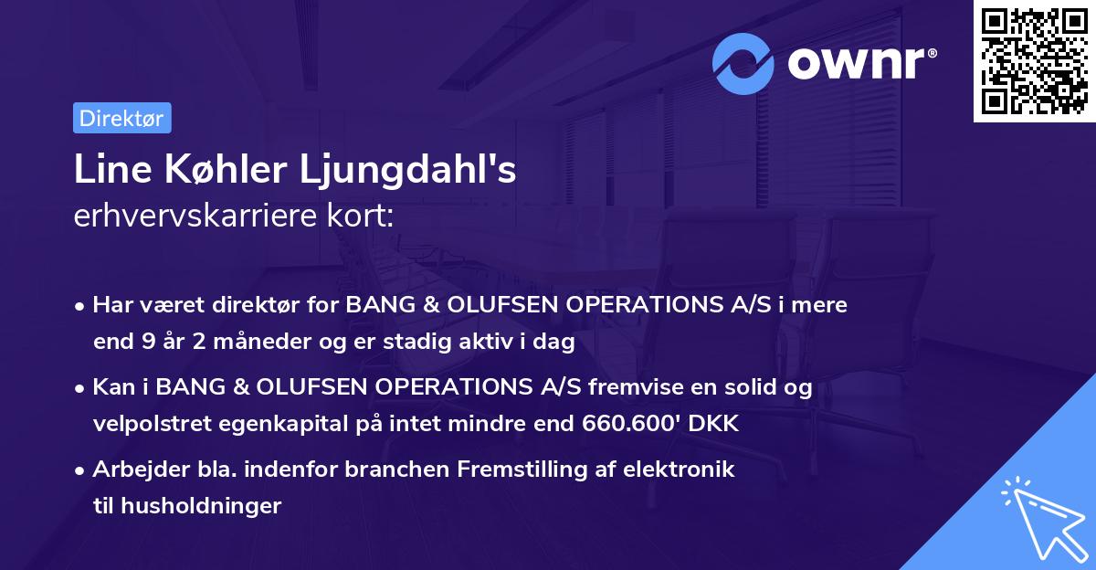 Line Køhler Ljungdahl's erhvervskarriere kort