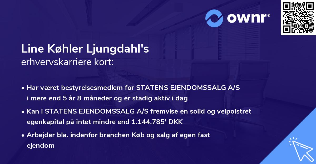 Line Køhler Ljungdahl's erhvervskarriere kort