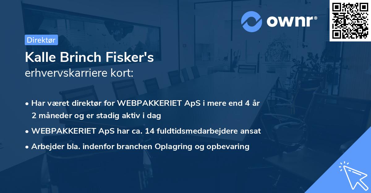 Kalle Brinch Fisker's erhvervskarriere kort