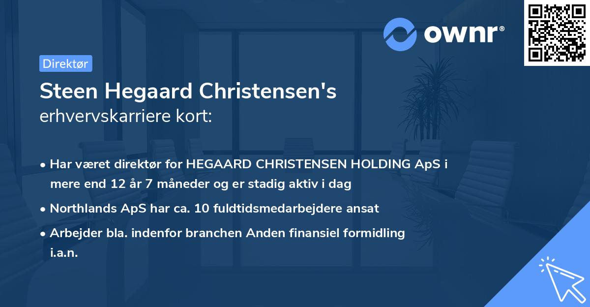 Steen Hegaard Christensen's erhvervskarriere kort