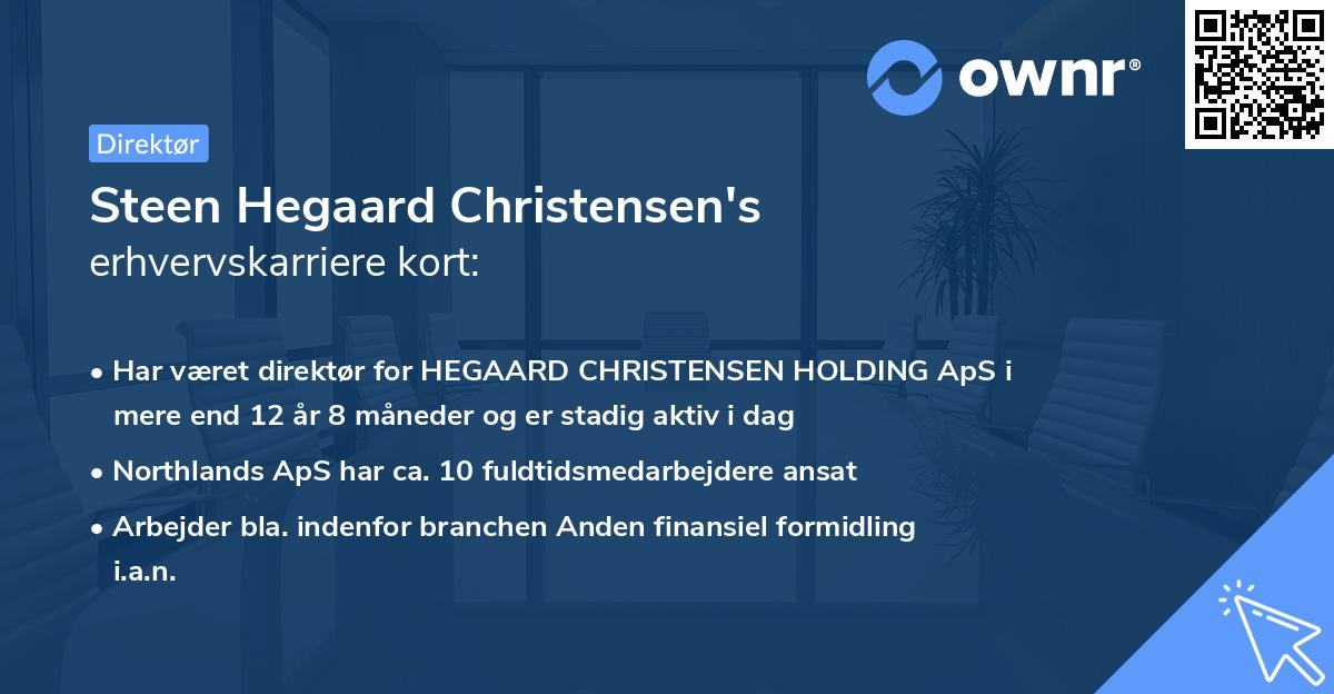 Steen Hegaard Christensen's erhvervskarriere kort