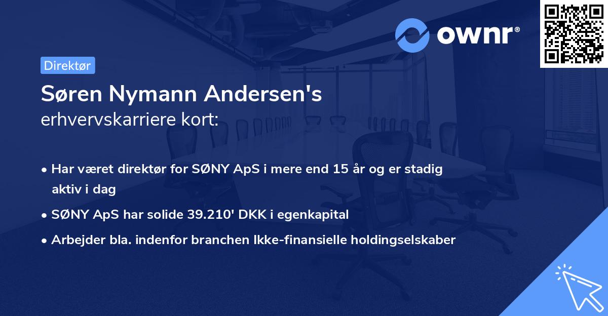 Søren Nymann Andersen's erhvervskarriere kort