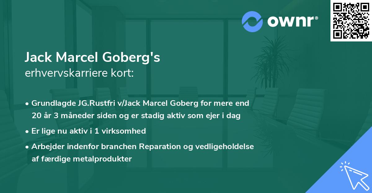 Jack Marcel Goberg's erhvervskarriere kort