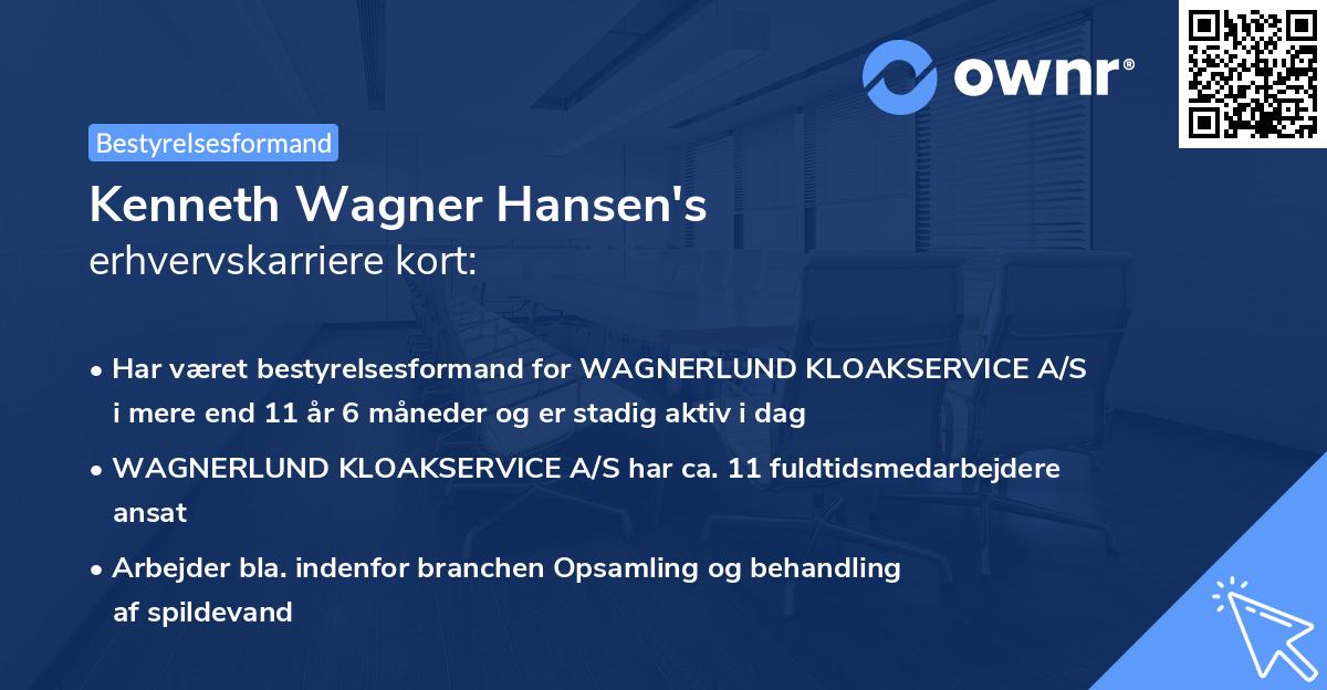 Kenneth Wagner Hansen's erhvervskarriere kort