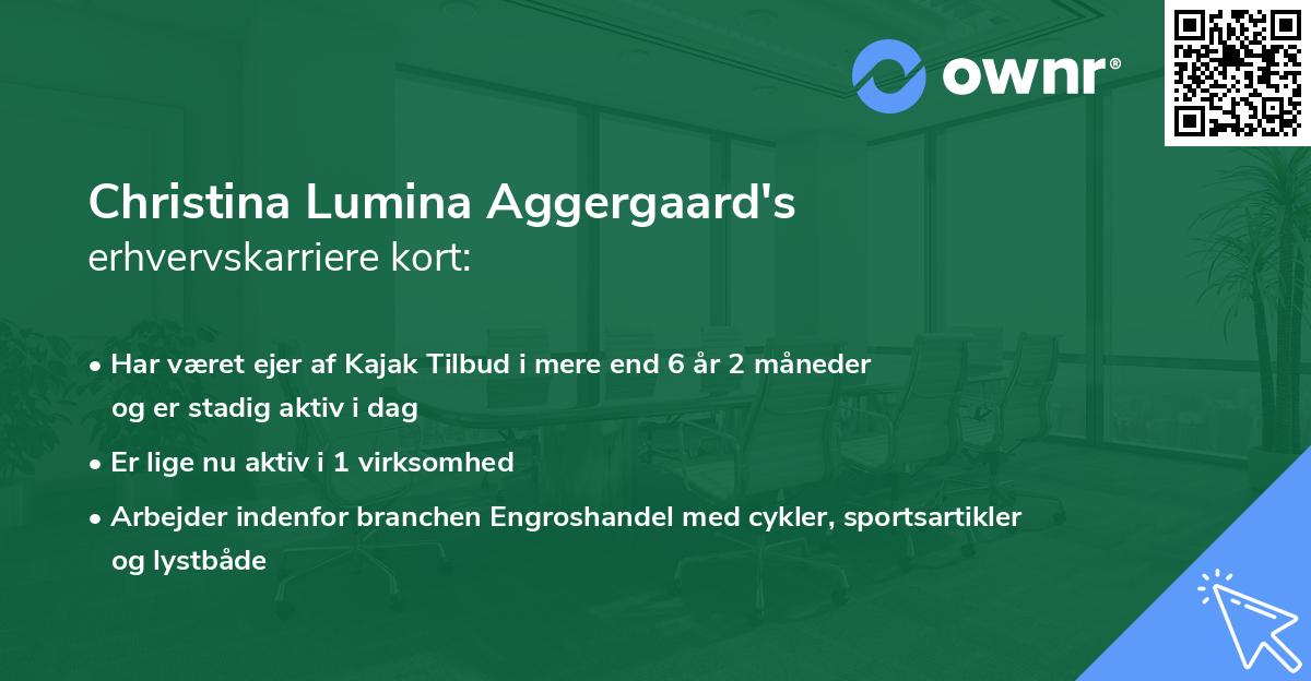 Christina Lumina Aggergaard's erhvervskarriere kort